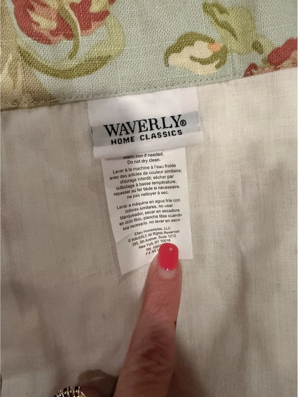 Vintage Waverly Home Classics 4 Valance Panels Floral 50